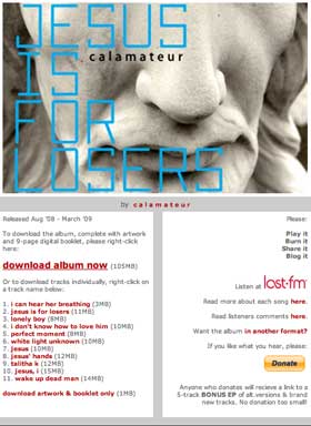 Jesus is For losers website screengrab